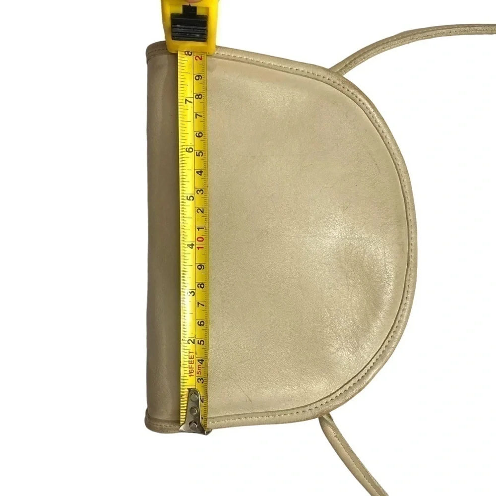 Coach vintage cream “bone” leather kimball bag